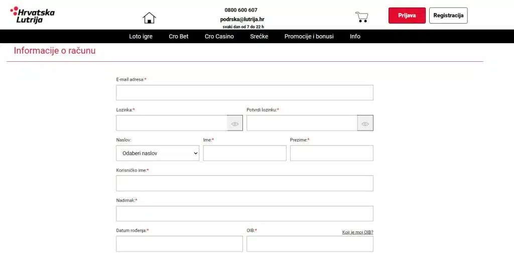 Crobet registracija