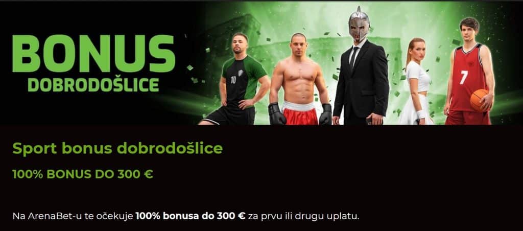 ArenaBet bonus dobrodošlice