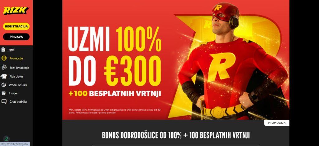 Rizk bonus dobrodošlice