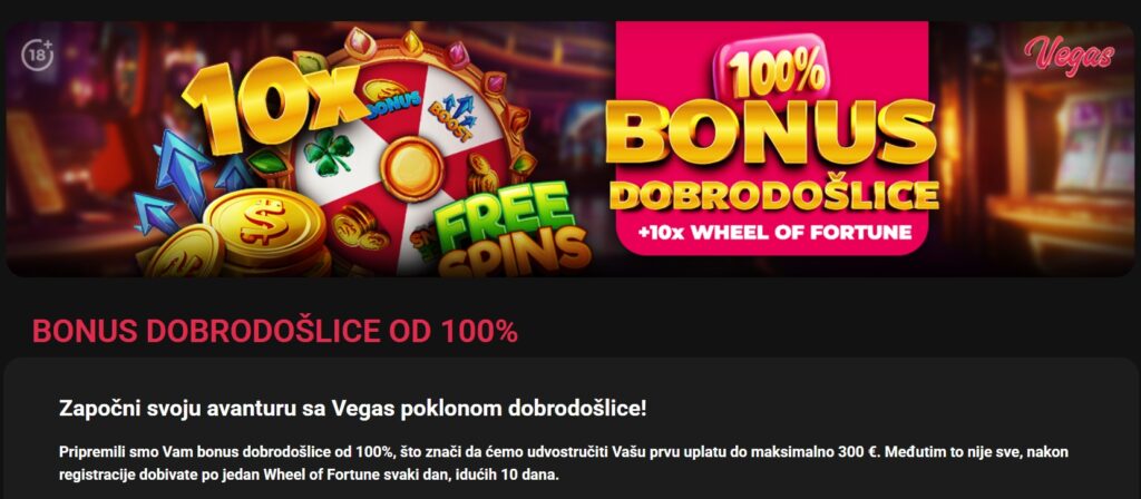 Vegas bonus dobrodošlice